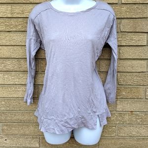 *** Michael Stars One Size Dolman Sleeve T-shirt Grey